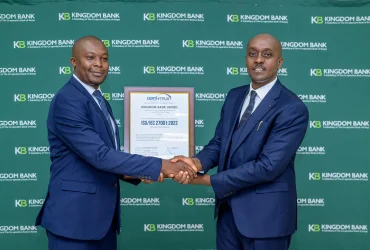 ISO/IEC 27001:2022 Certificate presentation to Mr. Moses Kariuki
